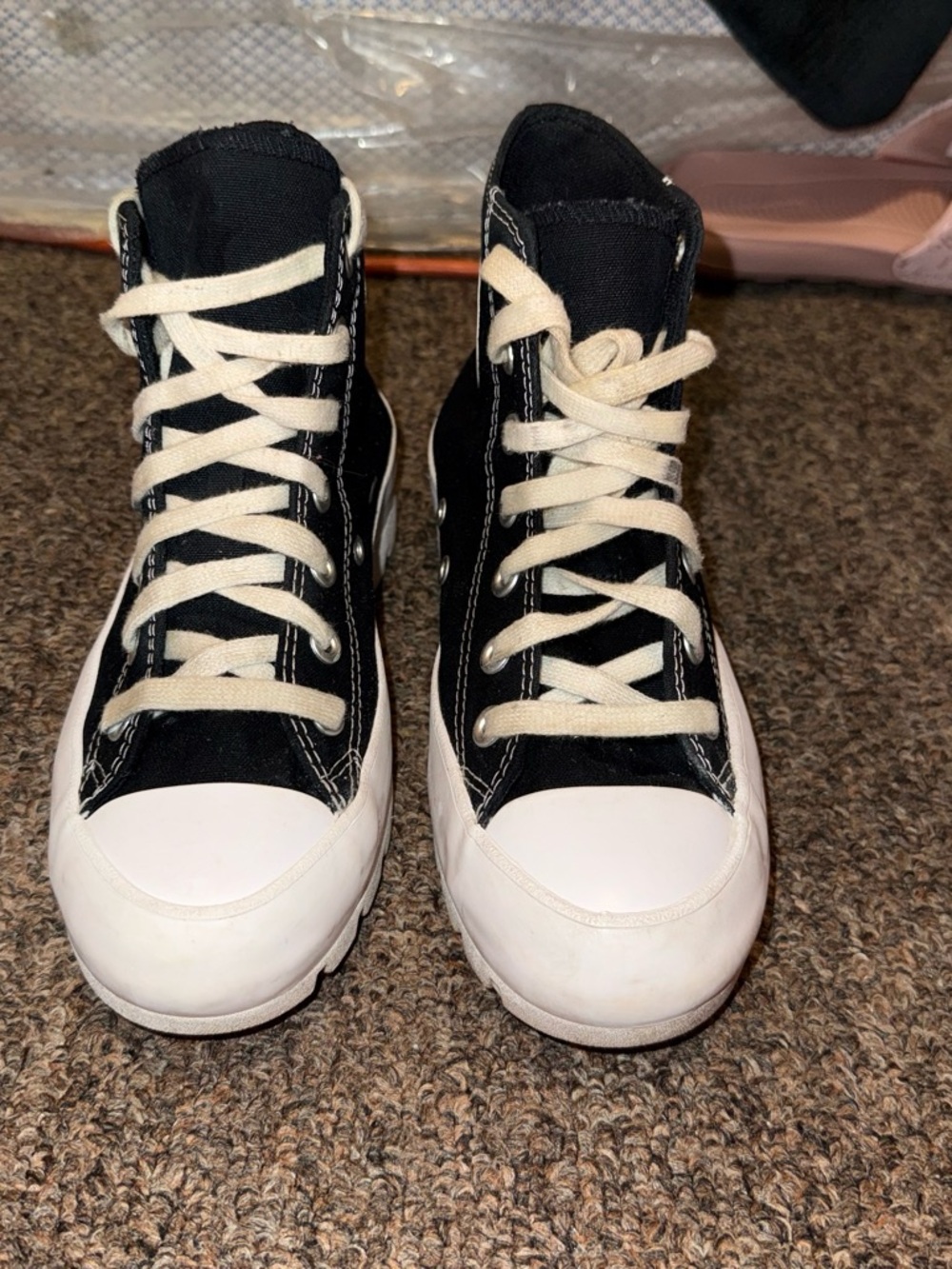 Converse Black and White High-Top Canvas Sneakers